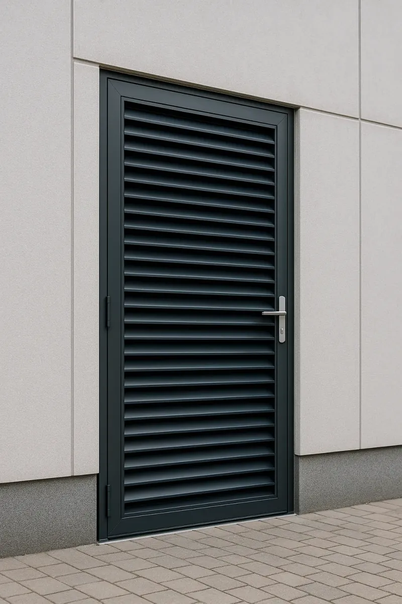 steel louvred doors - professional steel doors available in Bedford from UK manufacturers